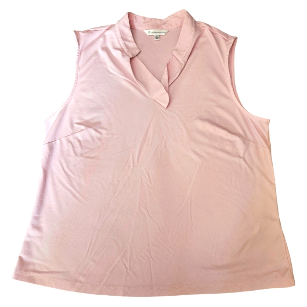 Brooks Brothers Woman's Sleeveless Pink Polo Tank